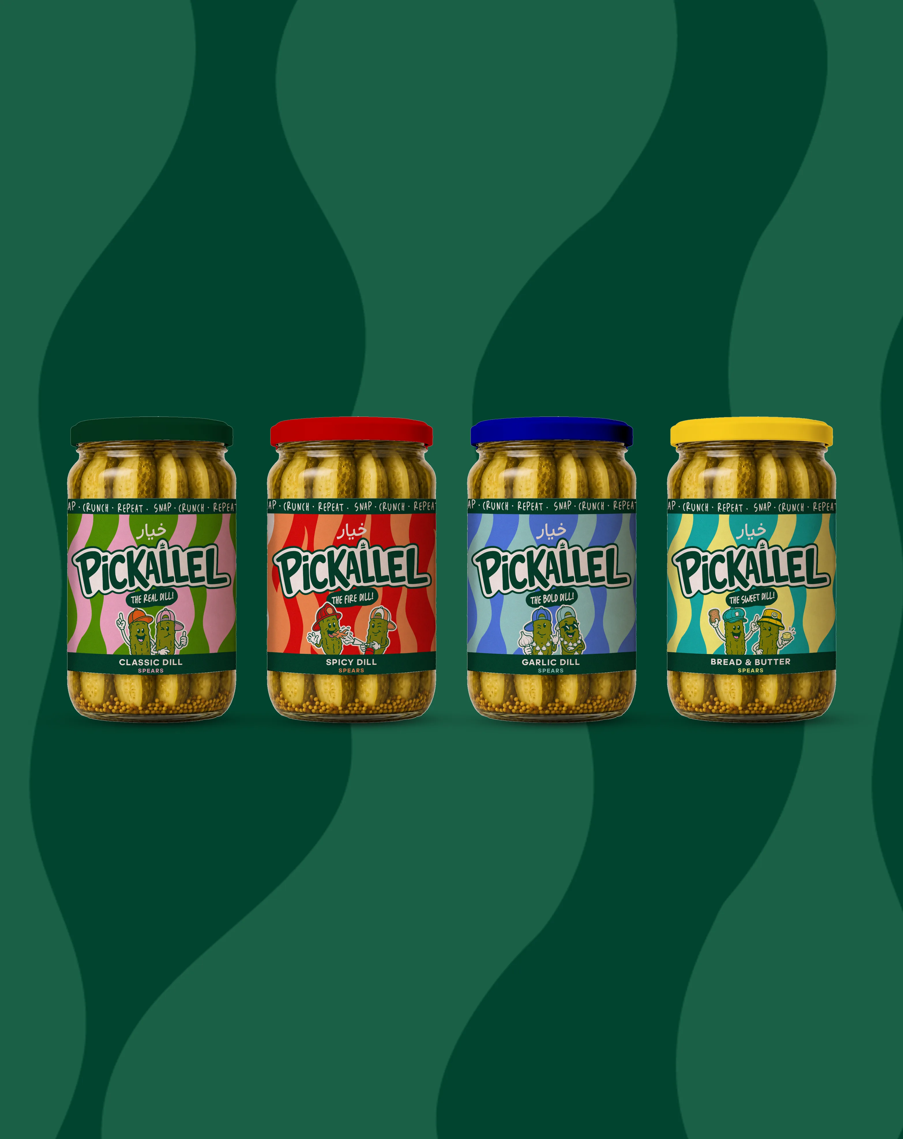 Pickallel Variety 4-Pack Pickle Spears - 720ml
